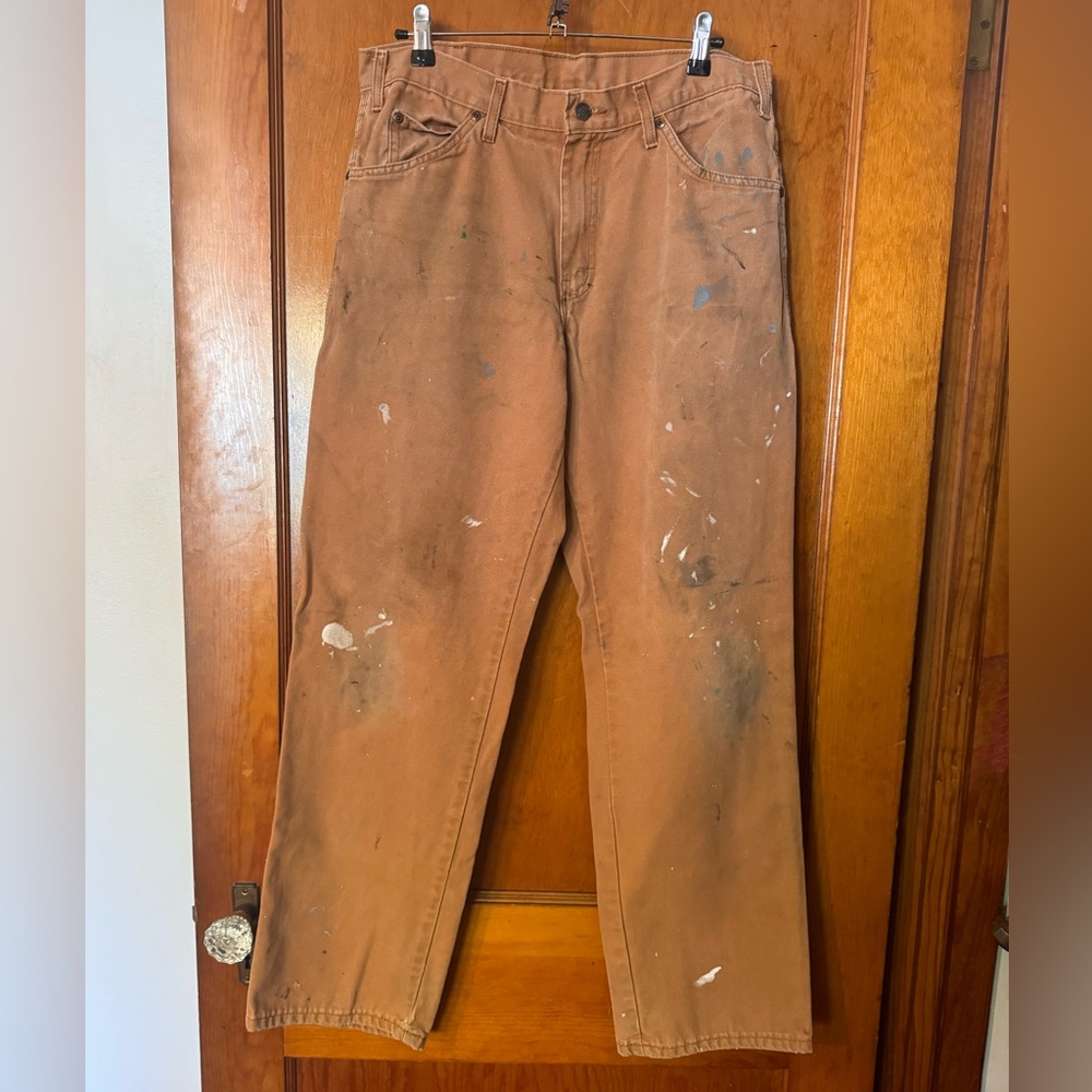Men’s real world distressed dickies work pants